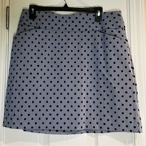 Charter Club Classic Skort, Navy Blue Polka Dot, Size 10